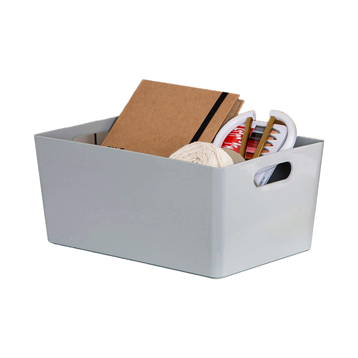 Set Of 4 Grey Studio Storage Baskets