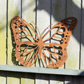 Rusted Metal Butterfly Silhouette Wall Art
