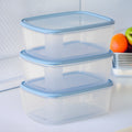 Set Of 3 Essential Blue Lid 2L Food Containers