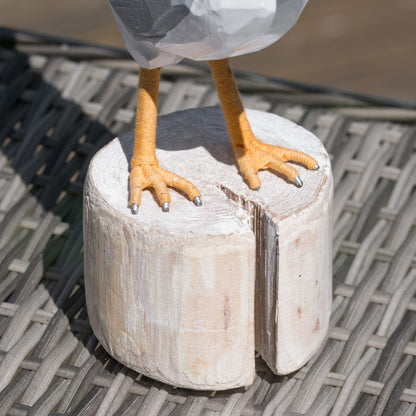 Hand Carved Wooden Herring Gull Ornament