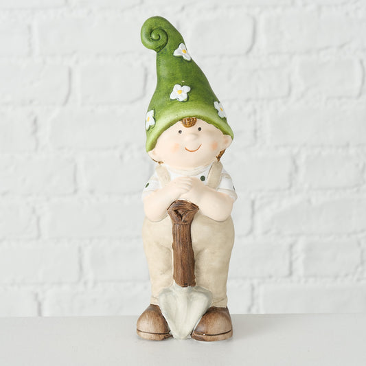 Gardening Gnome Boy Figurine