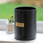 Black Ribbed Utensil Pot