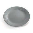 Set Of 4 Grey Ribbed Side Plates