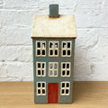 Large Grey House Tealight Holder