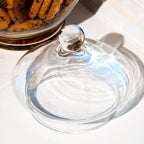 Glass Rounded Top Storage Jar With Lid