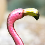 Pink Metal Flamingo Ornament