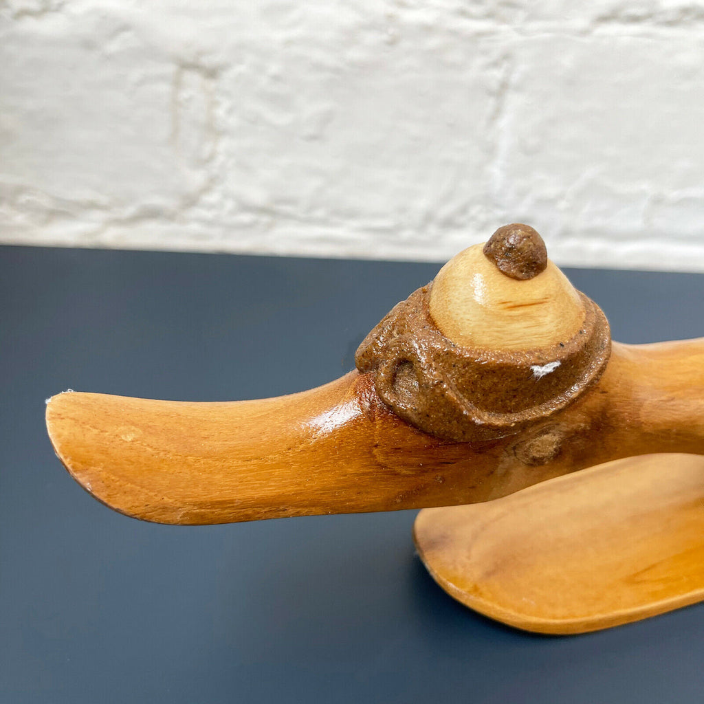 Holz-Snowboard-Ente-Ornament