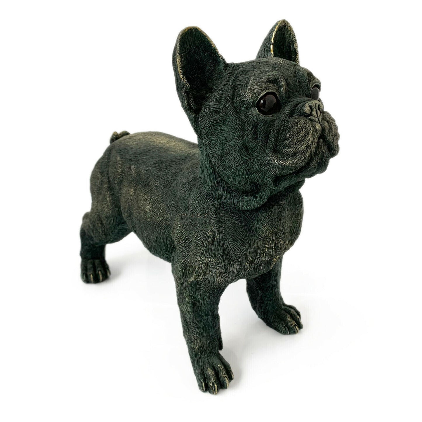 Französische Bulldoggenfigur aus Bronze