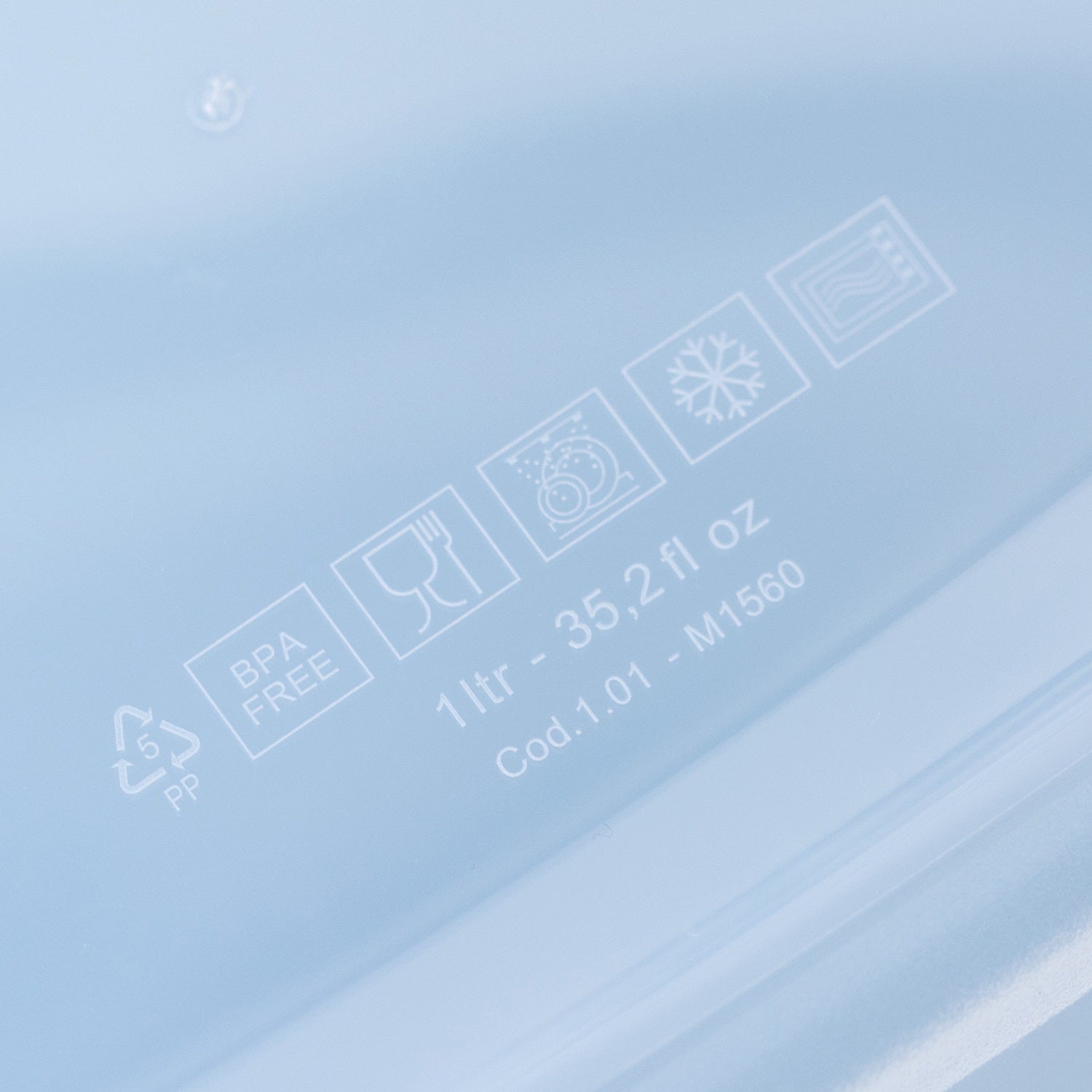 Set Of 4 Essential Blue Lid 1L Food Containers