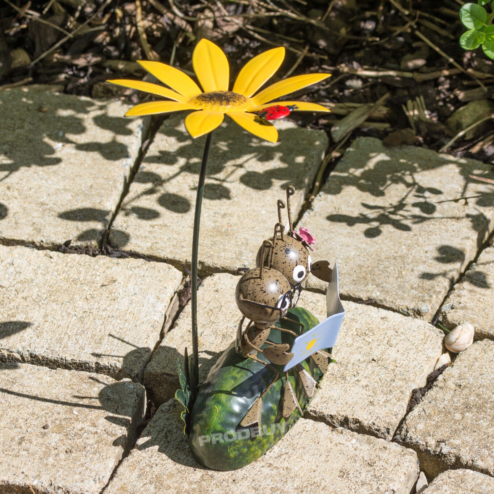 Ant Couple Reading Garden Ornament