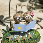 Ant Couple Reading Garden Ornament