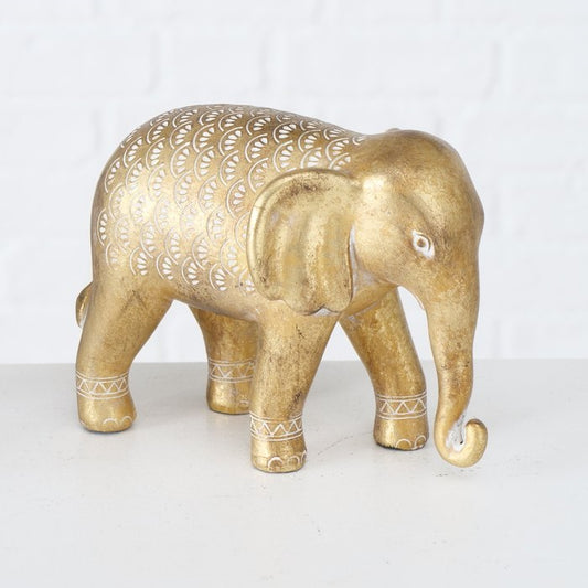 Gold Indian Elephant Figurine B