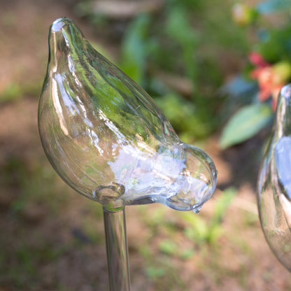 Set of 2 Bird Shaped Glass Plant Waterers