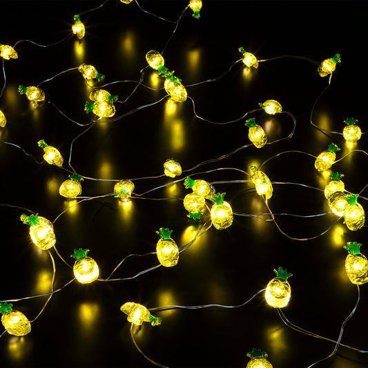 50 Pineapple Solar Outdoor String Lights