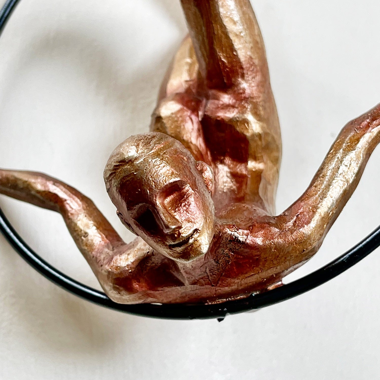 Hanging Bronze Acrobat Woman Figure