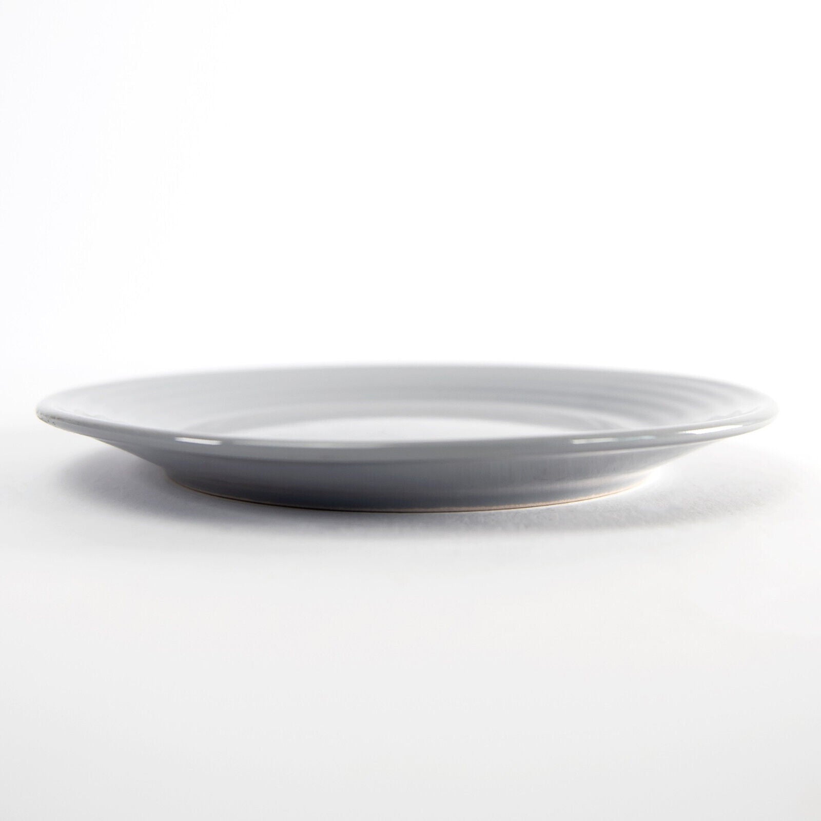 Set Of 4 Grey Ribbed Side Plates