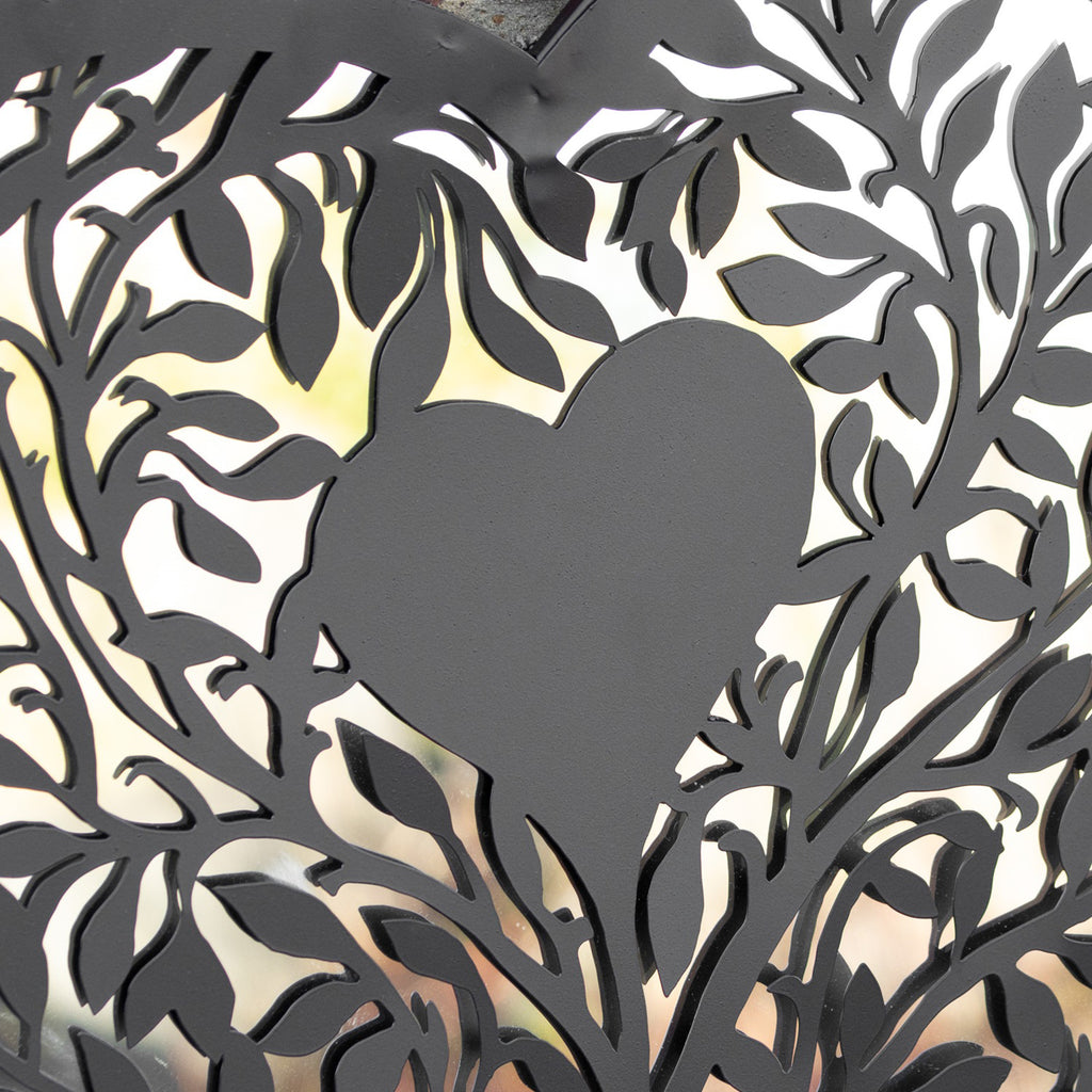 Love Heart Silhouette Garden Mirror