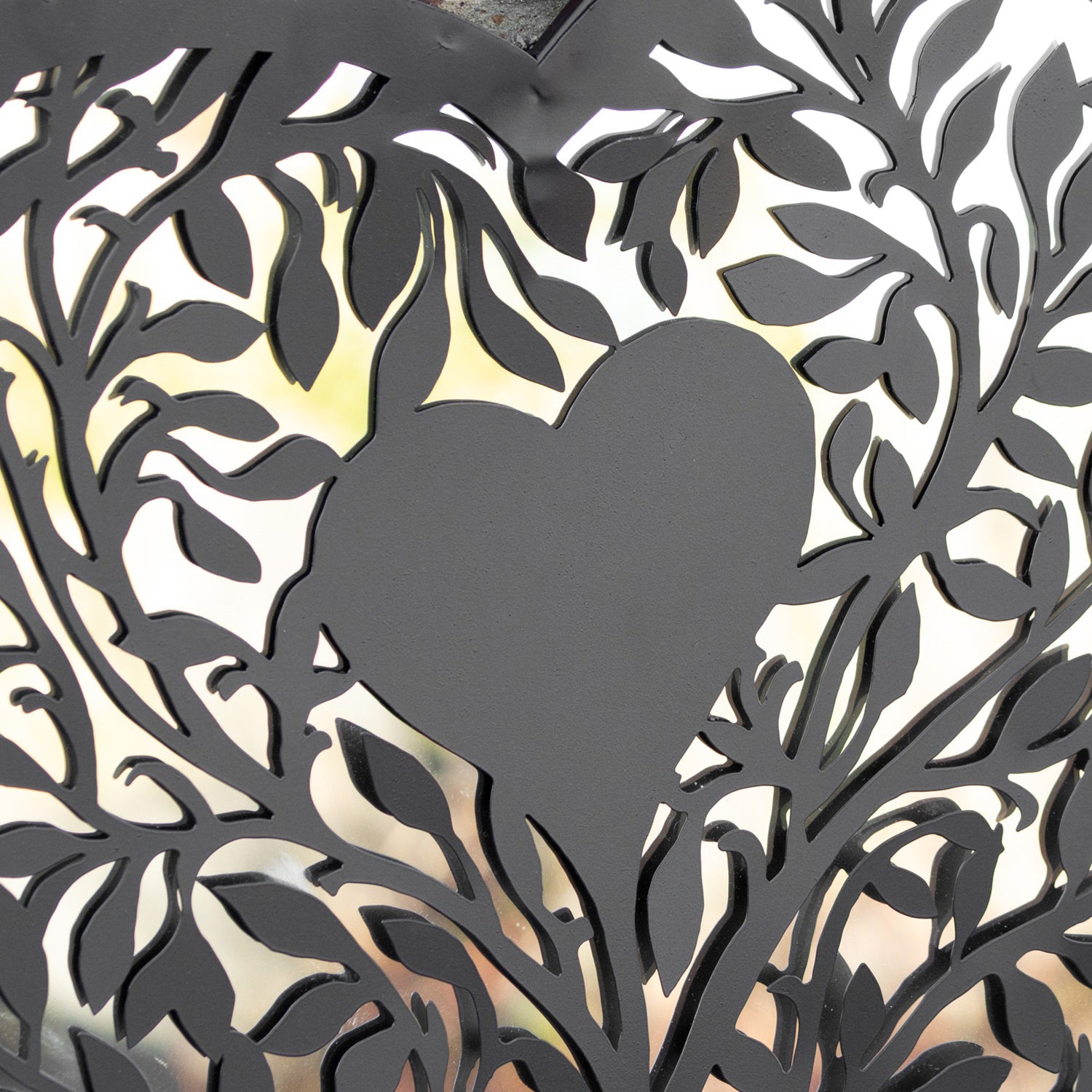 Love Heart Silhouette Garden Mirror