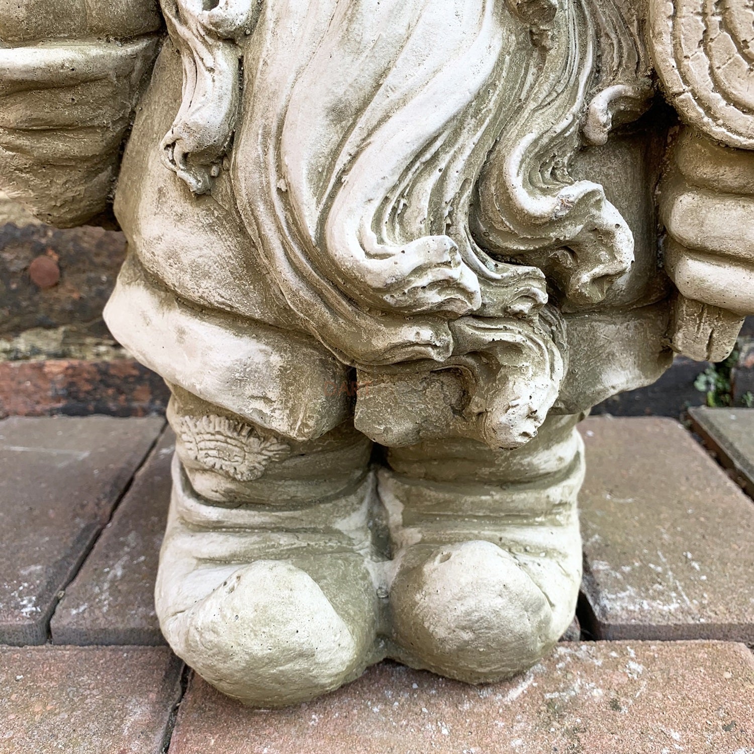 Stone Gnome With Hammer Sculpture