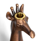 Bronze Giraffe Candlestick Holder