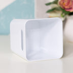 Set Of 5 White Square 10cm Studio Baskets
