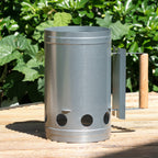 Steel Charcoal Starter With Wooden Handle