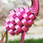 Pink Metal Flamingo Ornament