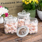 Set Of 3 Glass Storage Jars
