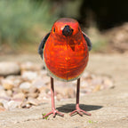 Small 16cm Metal Robin Garden Bird Ornament