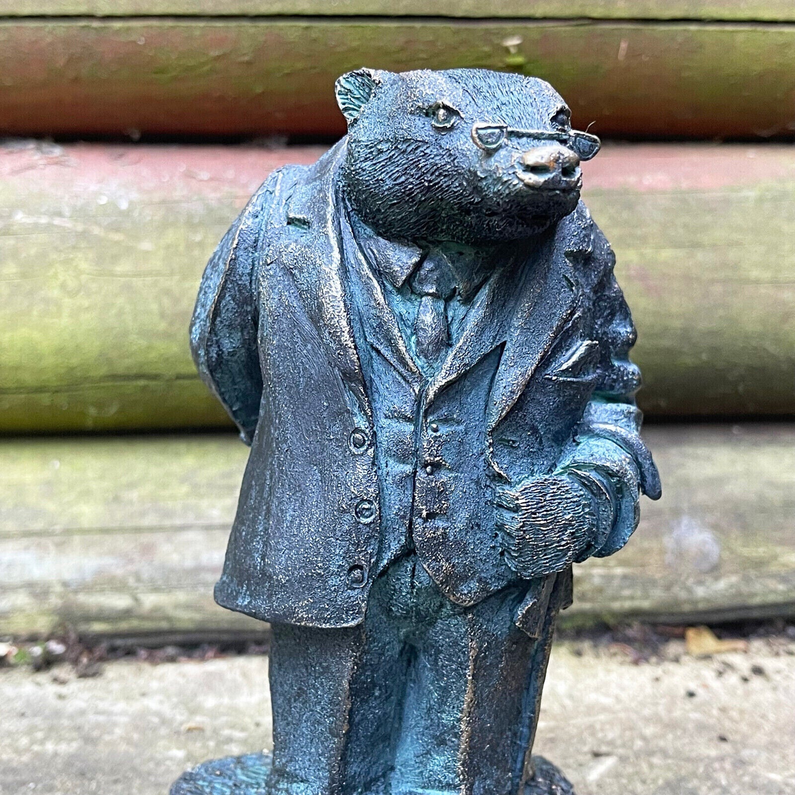 Bronze Mr Badger Figurine