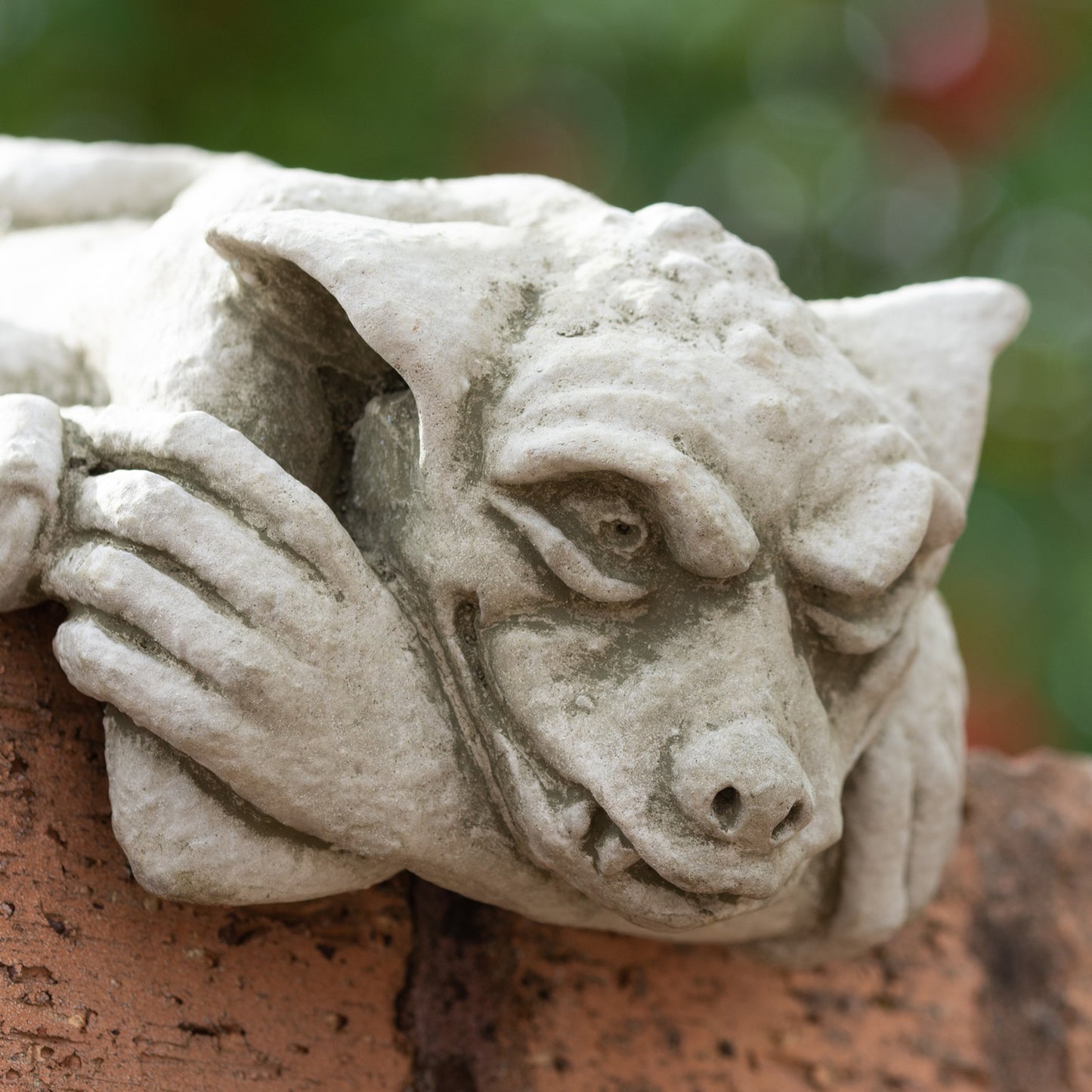 Stone Peeping Gremlin Sculpture