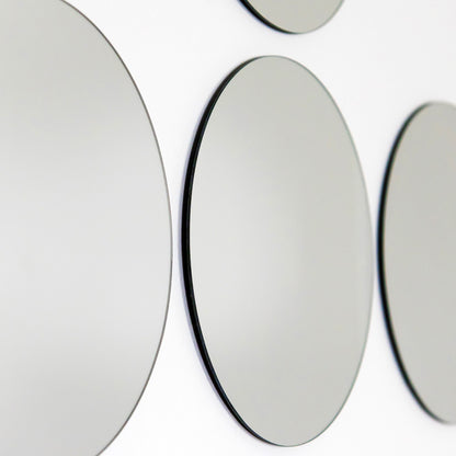 Pack Of 5 Round Mirror Tiles 20x20cm