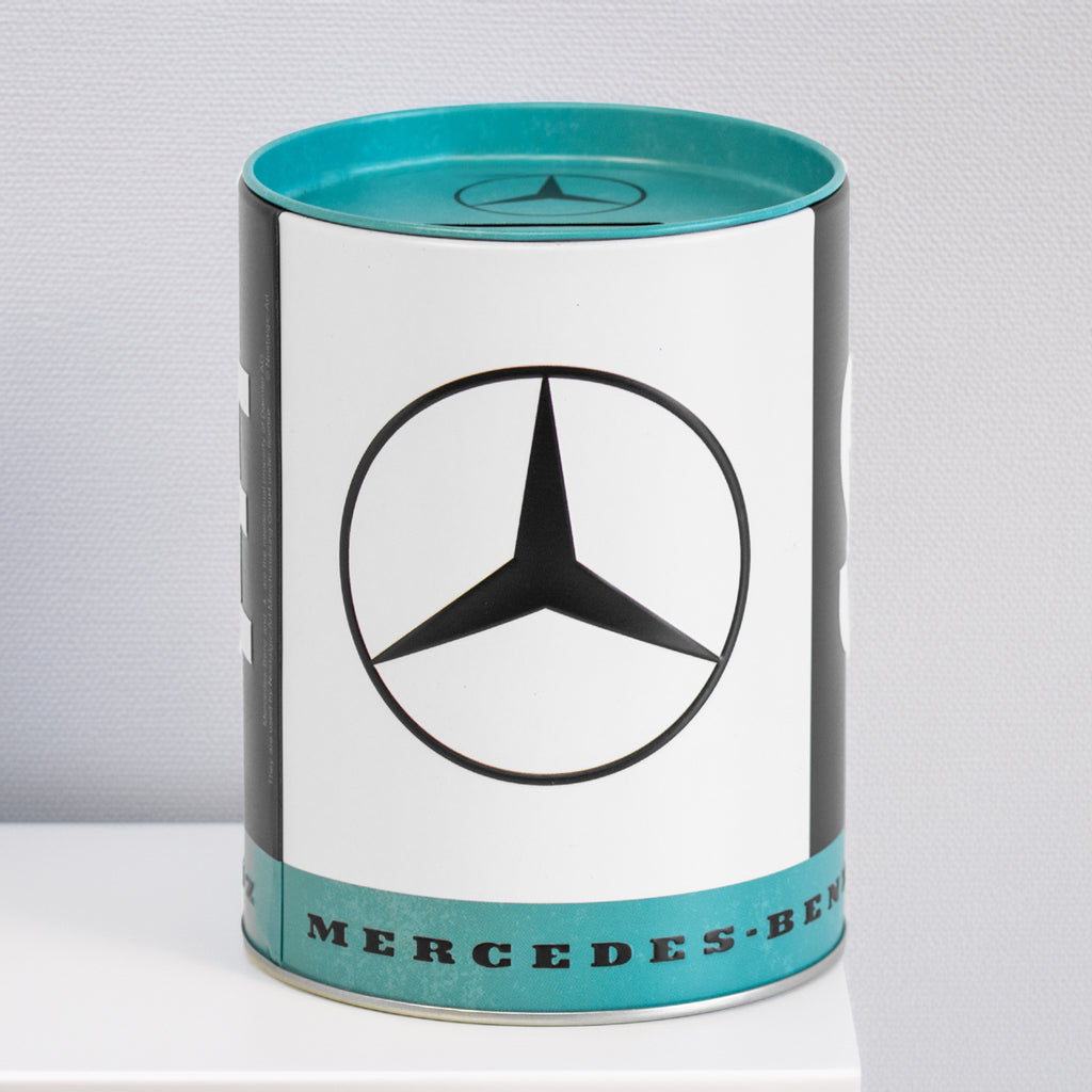 Mercedes Benz Service Oil Barrel Money Tin