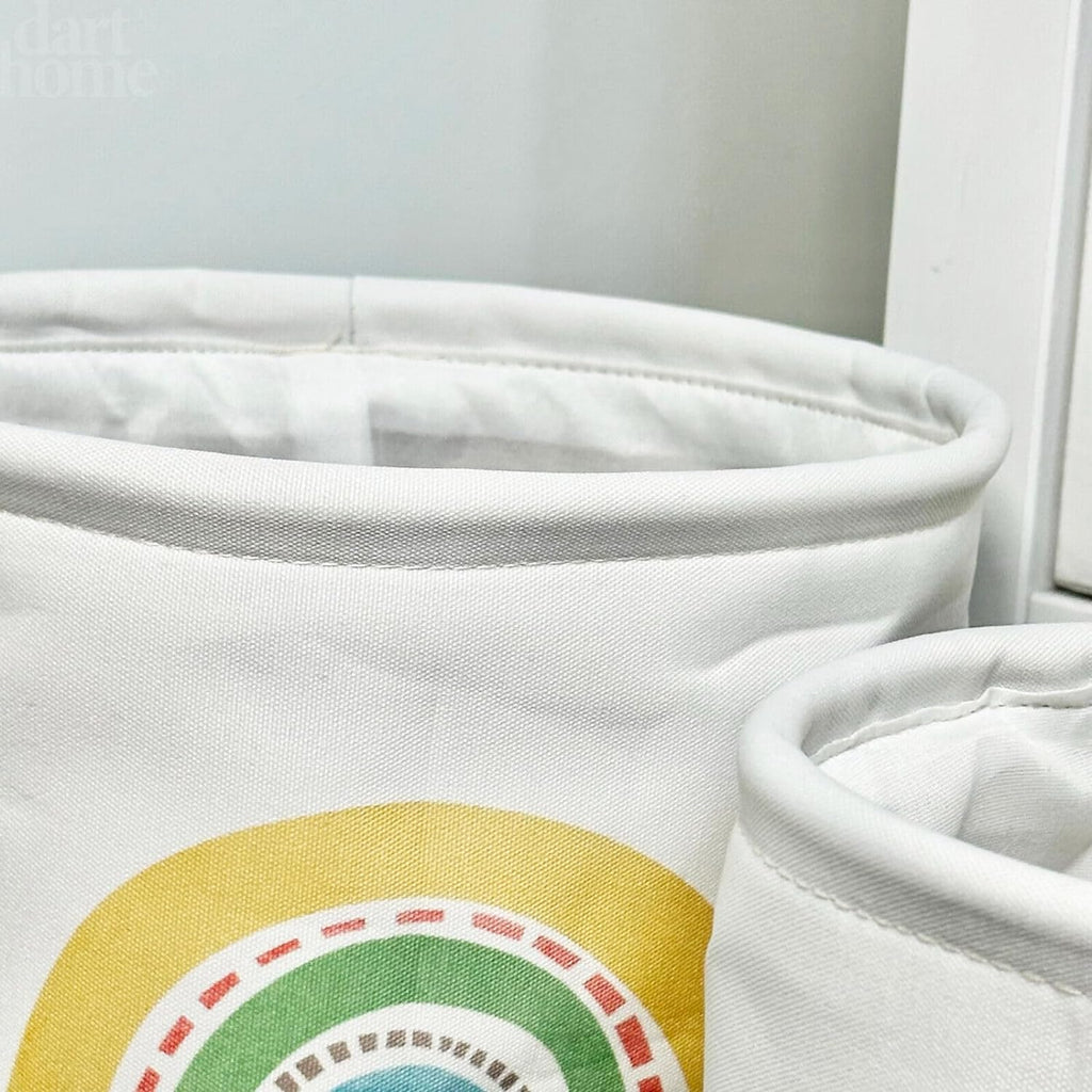 Set mit 3 Regenbogen-Aufbewahrungskörben