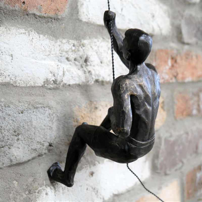 Bronze Wall Abseiling Man Ornament