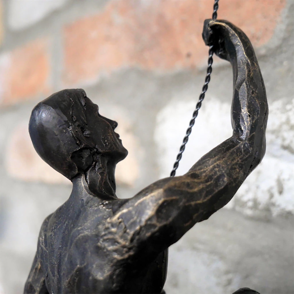Bronze Wall Abseiling Man Ornament
