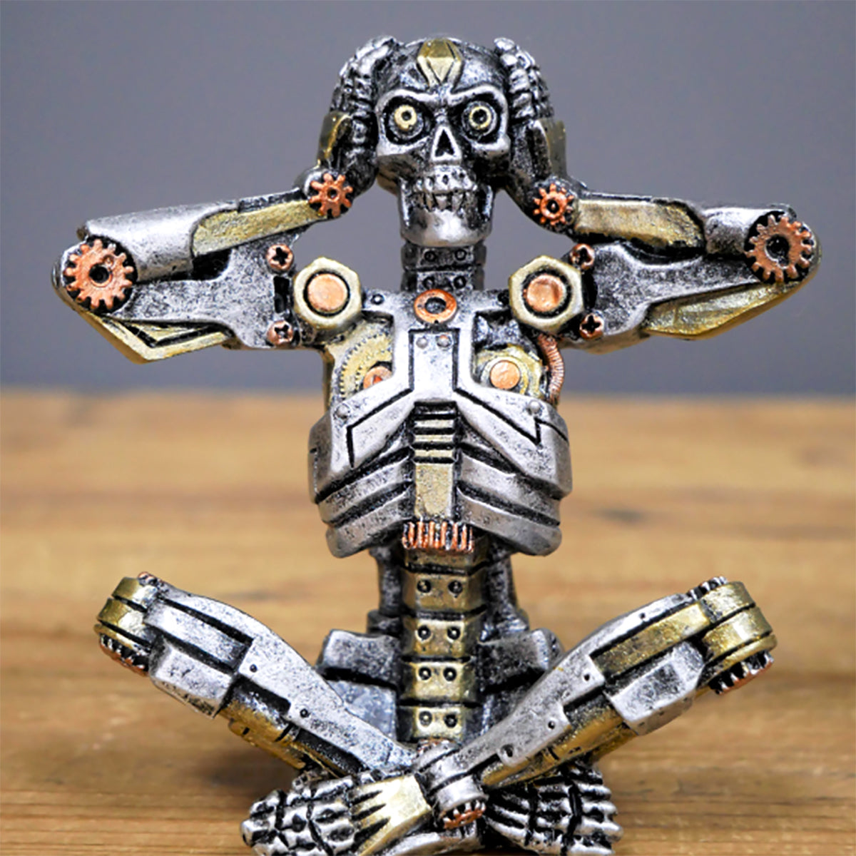 Set Of 3 Wise Steampunk Skeleton Ornaments