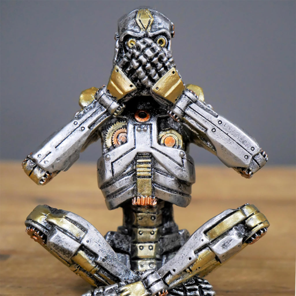 Set Of 3 Wise Steampunk Skeleton Ornaments