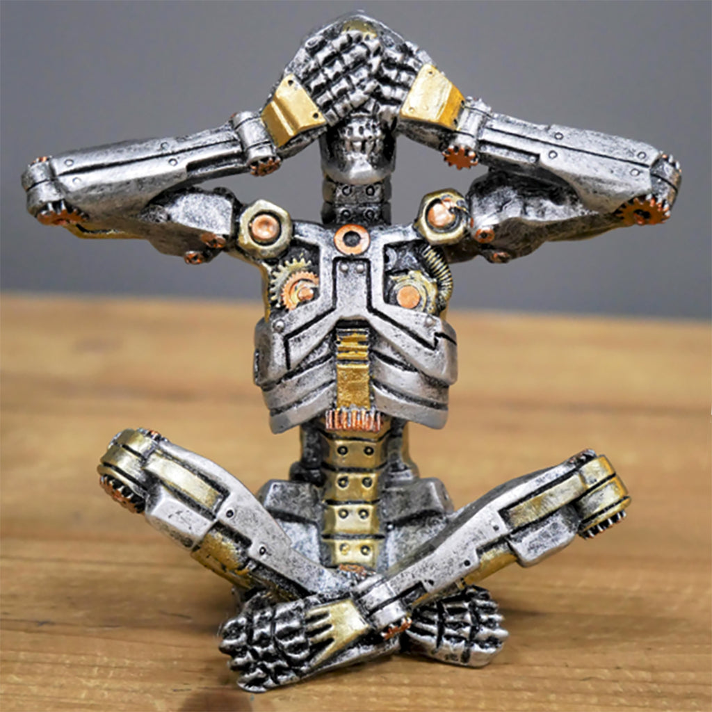 Set Of 3 Wise Steampunk Skeleton Ornaments