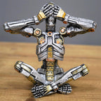 Set Of 3 Wise Steampunk Skeleton Ornaments