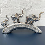 Ceramic Diamante Elephant Bridge Figurine