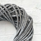 Grey Heart Woven Wicker Wreath
