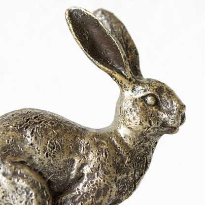 Antique Gold Running Hare Ornament