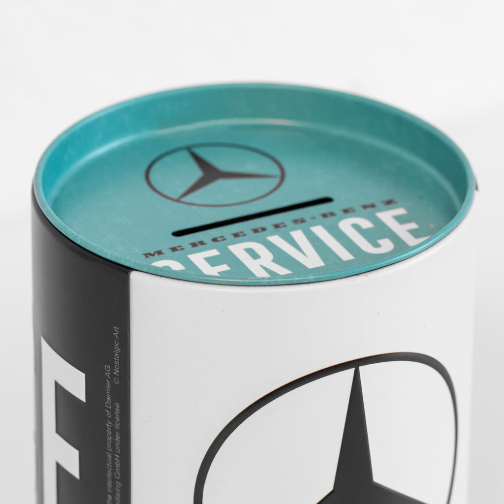 Mercedes Benz Service Oil Barrel Money Tin