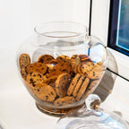 Glass Rounded Top Storage Jar With Lid