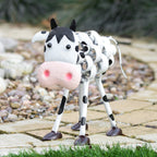 Black & White Metal Cow Ornament