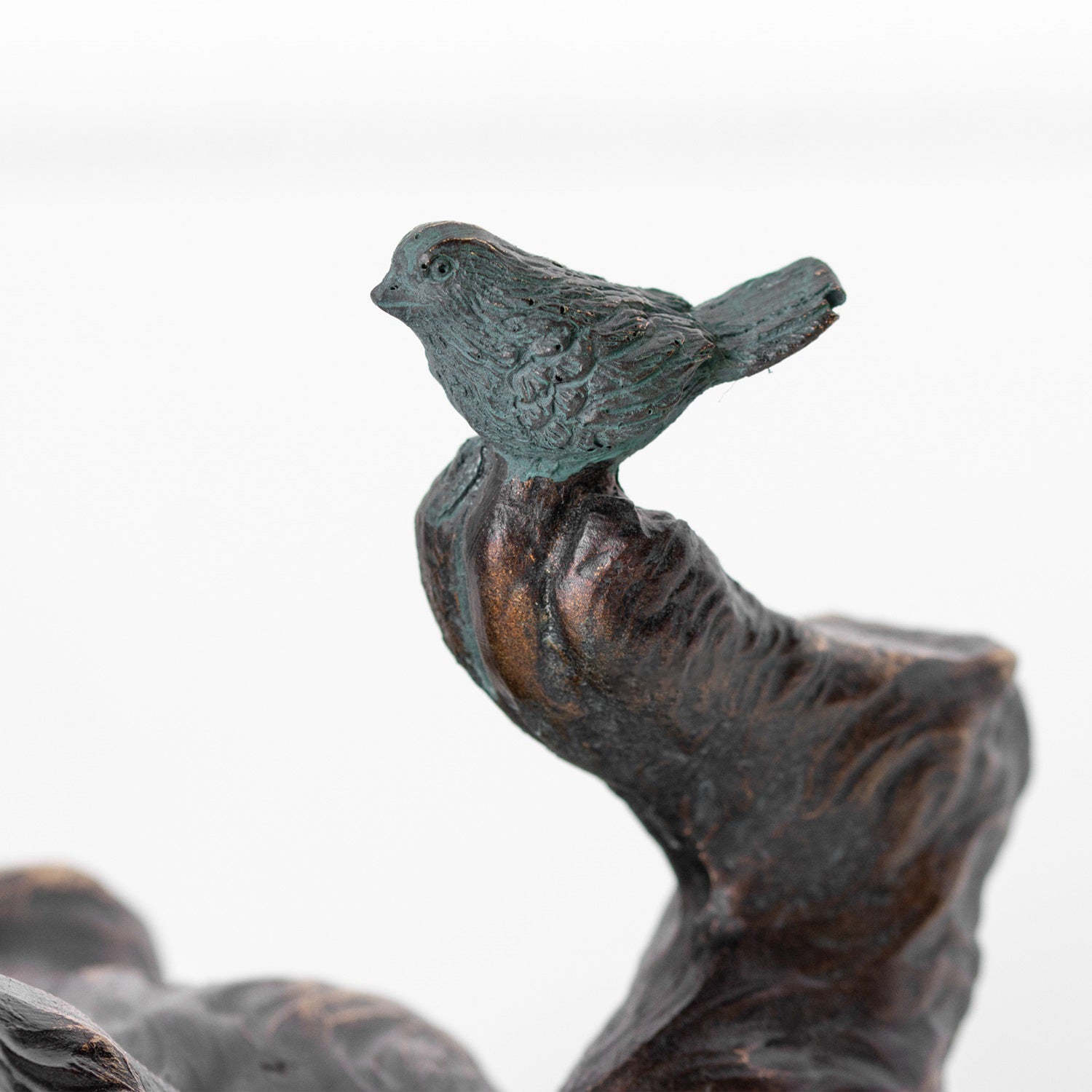 Bronze Rabbit And Bird Ornament