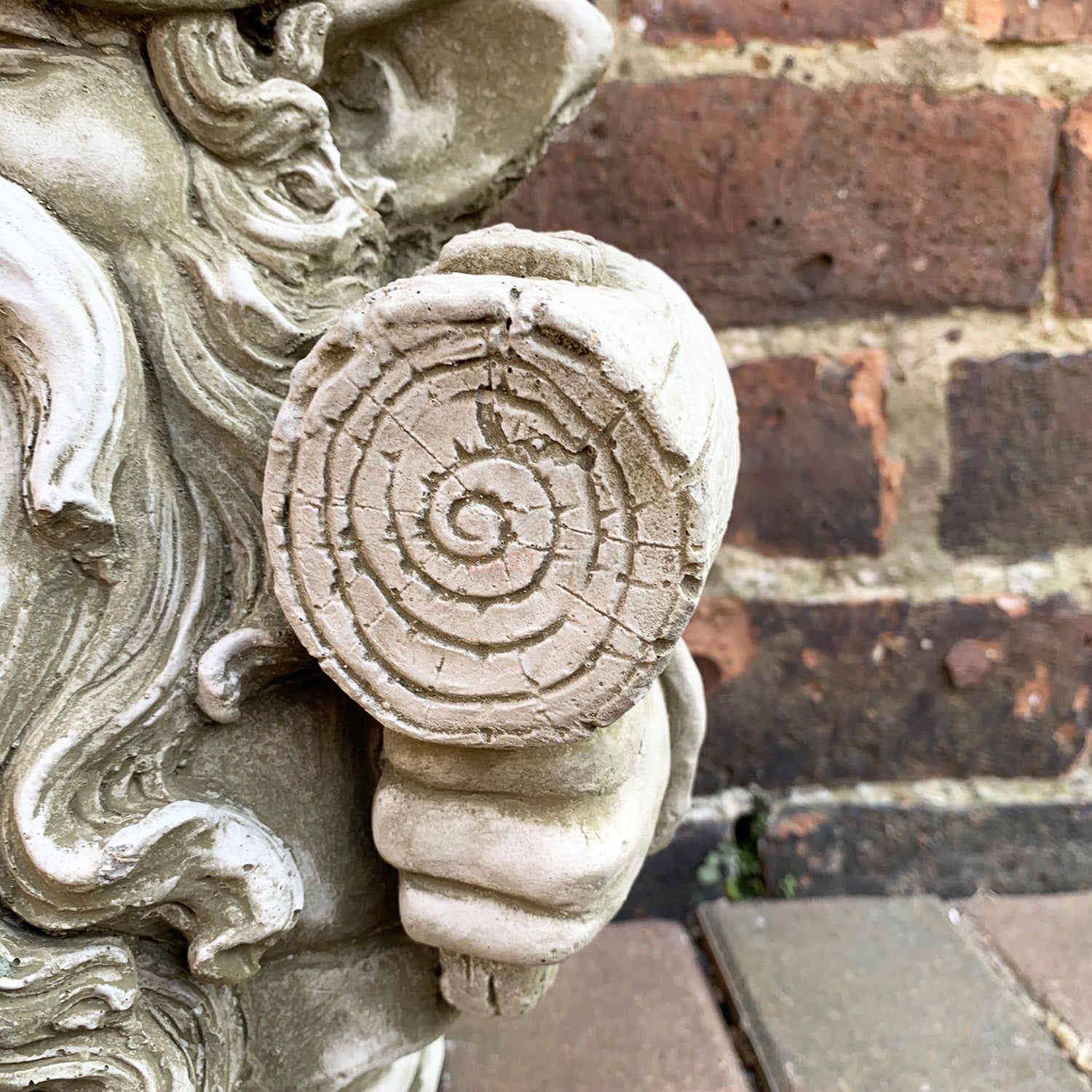 Stone Gnome With Hammer Sculpture
