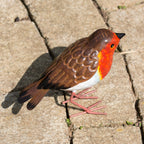 Small 16cm Metal Robin Garden Bird Ornament