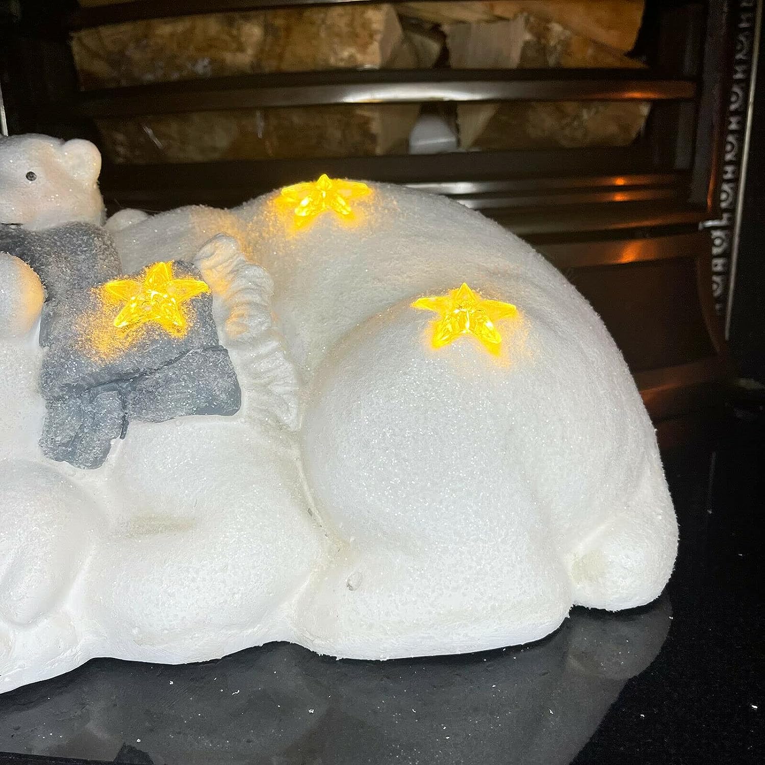 LED Polar Bear & Cub Christmas Sculpture